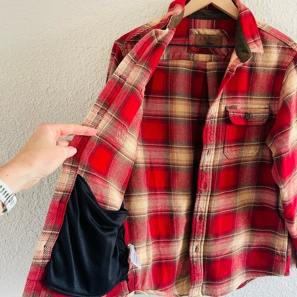 Orvis Plaid Red Flannel Shavket - Picture 3 of 9